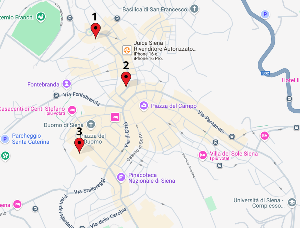 Mappa dei luoghi del Festival